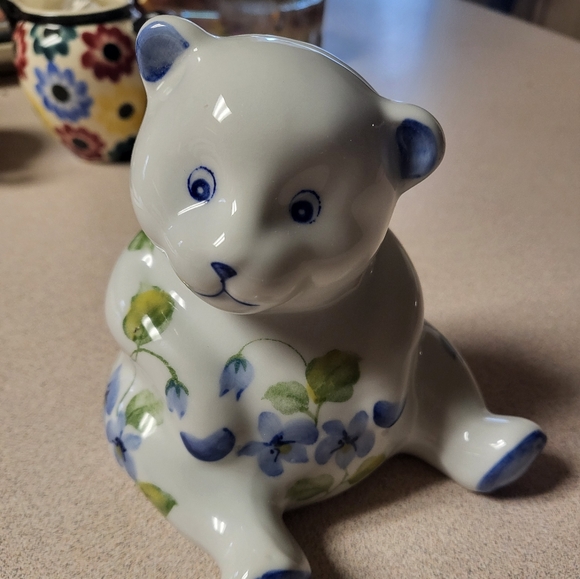 Hand painted Porcelain Teddy Bank - Picture 3 of 3